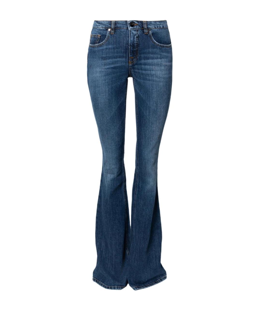 VICTORIA BECKHAM Синие хлопковые джинсы клеш, фото 1