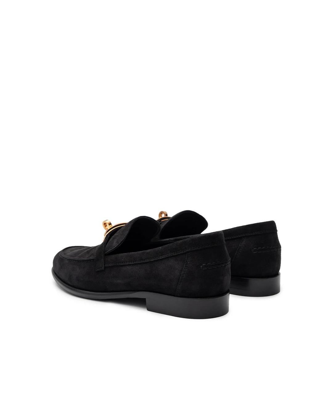 HERMES Черные замшевые лоферы, фото 3