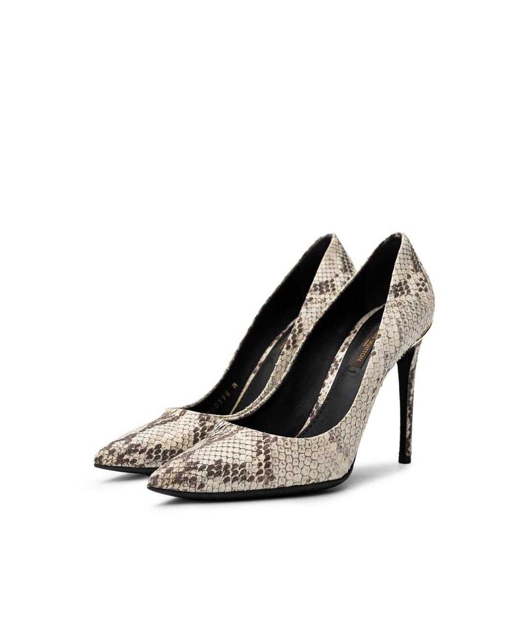 LOUIS VUITTON Серые туфли из экзотической кожи, фото 2