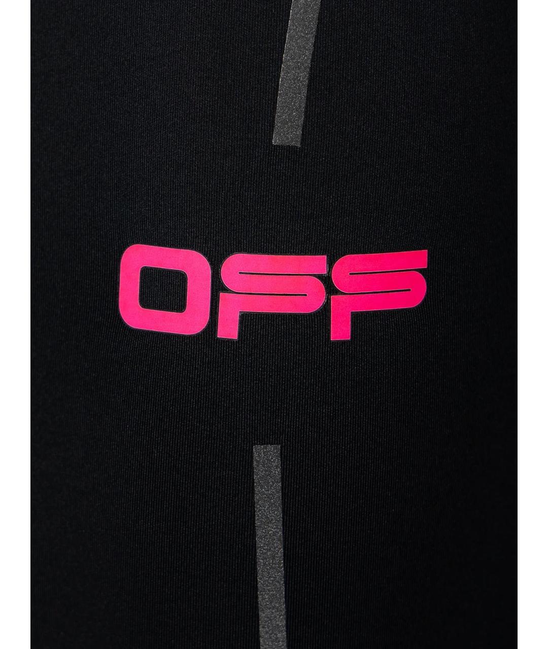 OFF-WHITE Черная полиэстеровая юбка миди, фото 4