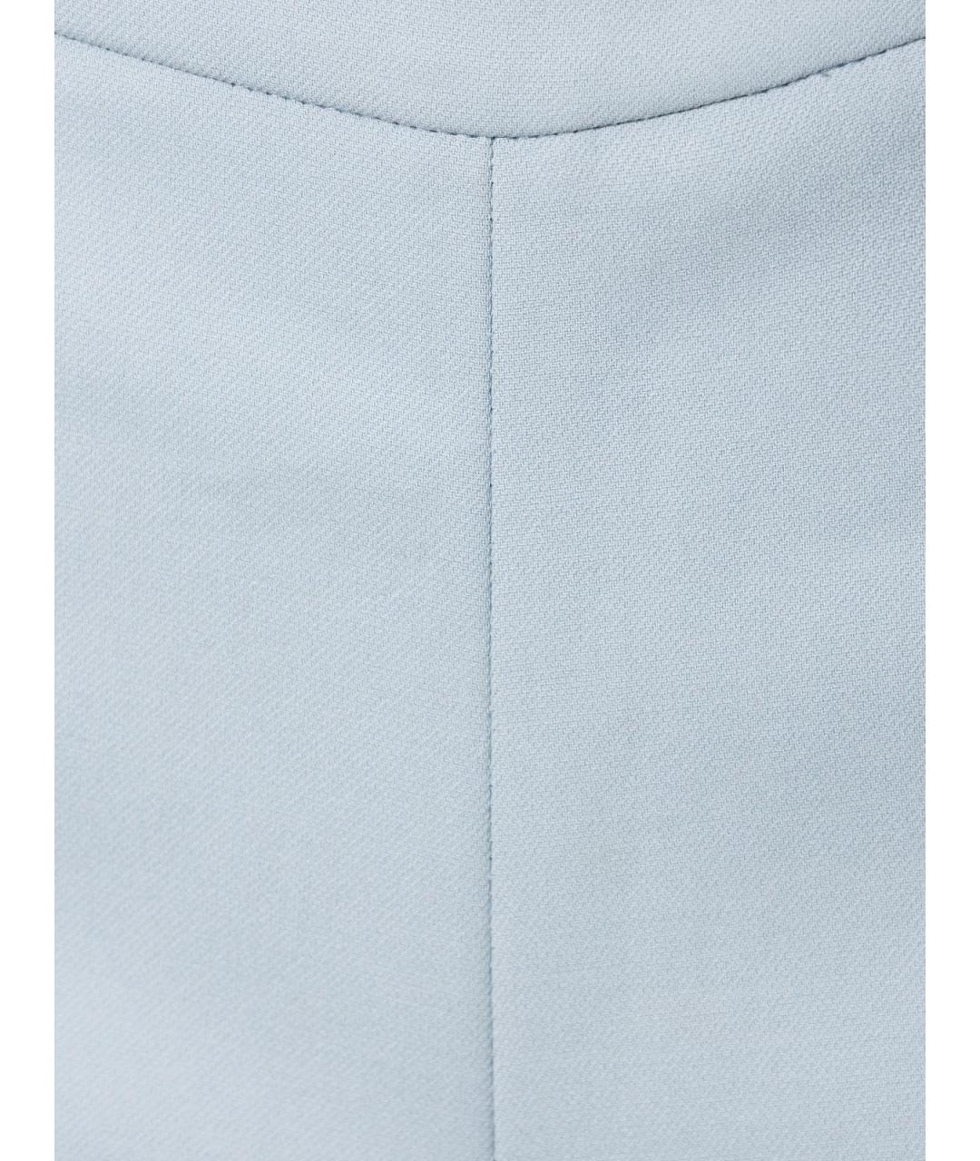 LORO PIANA Голубые хлопковые прямые брюки, фото 3