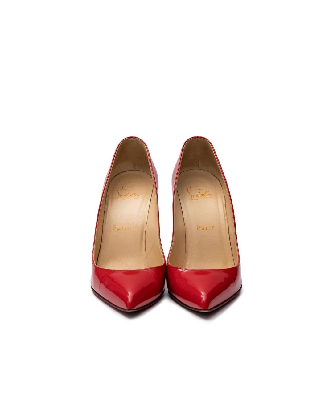 CHRISTIAN LOUBOUTIN Красные кожаные туфли, фото 4