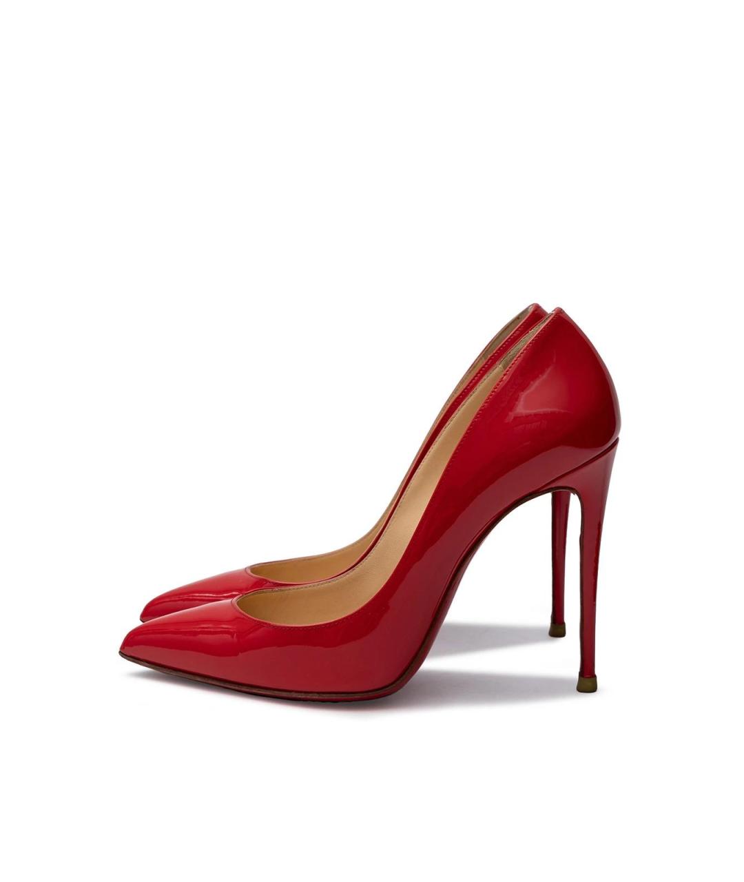 CHRISTIAN LOUBOUTIN Красные кожаные туфли, фото 5