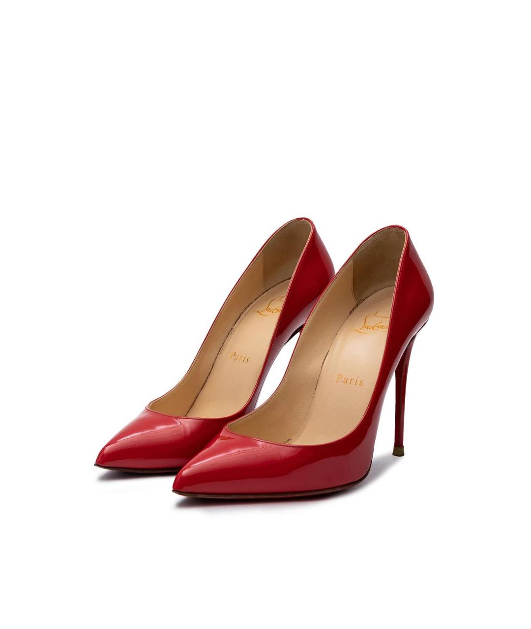 CHRISTIAN LOUBOUTIN Красные кожаные туфли, фото 2