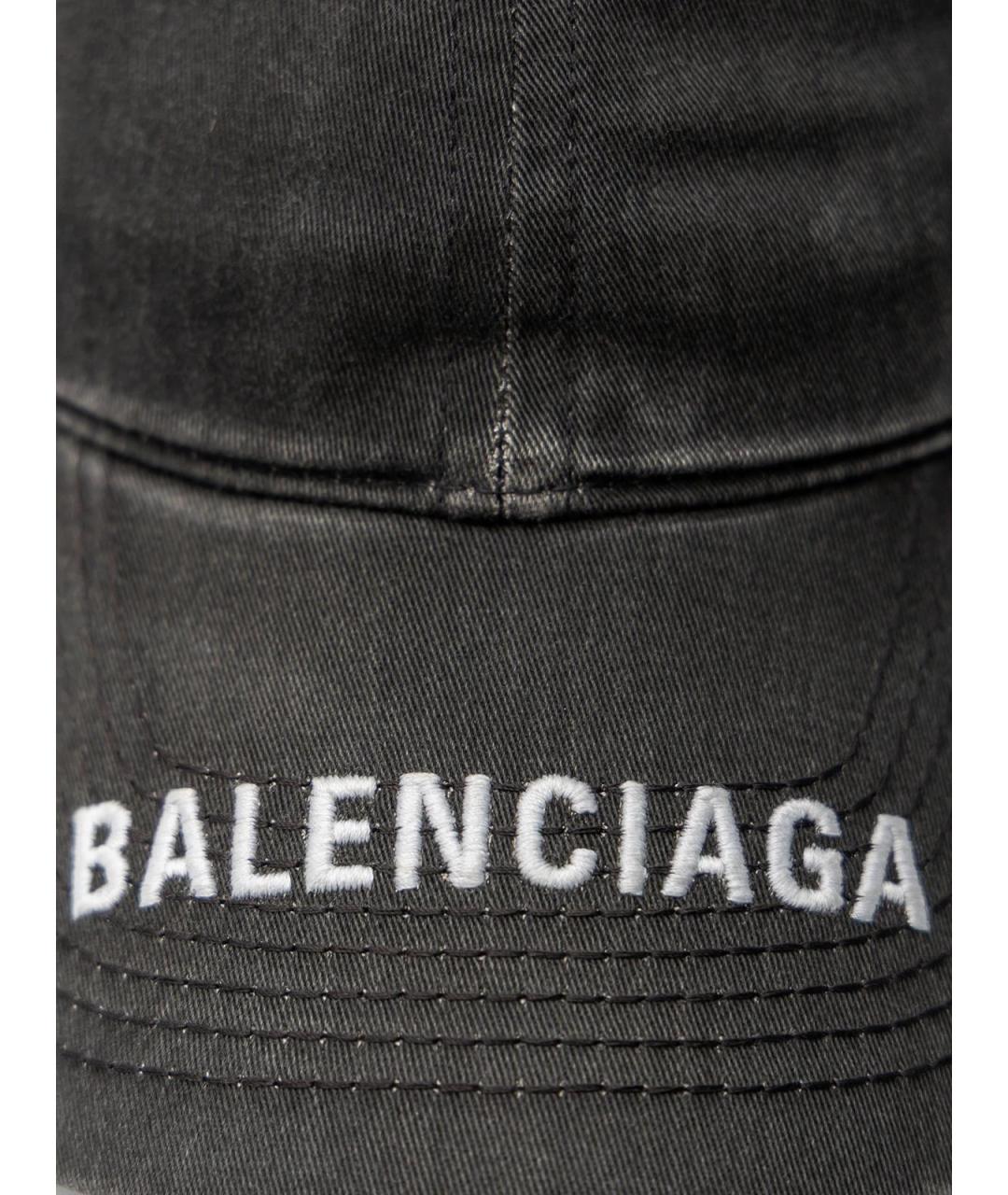 BALENCIAGA Серая хлопковая кепка, фото 3