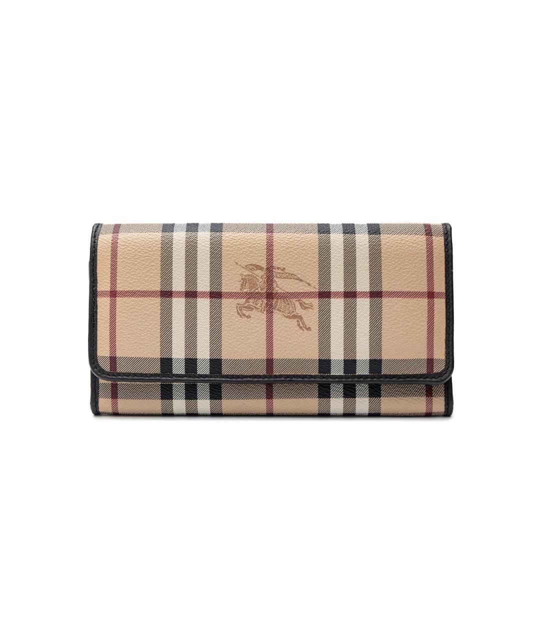 BURBERRY Бежевый кожаный кошелек, фото 1