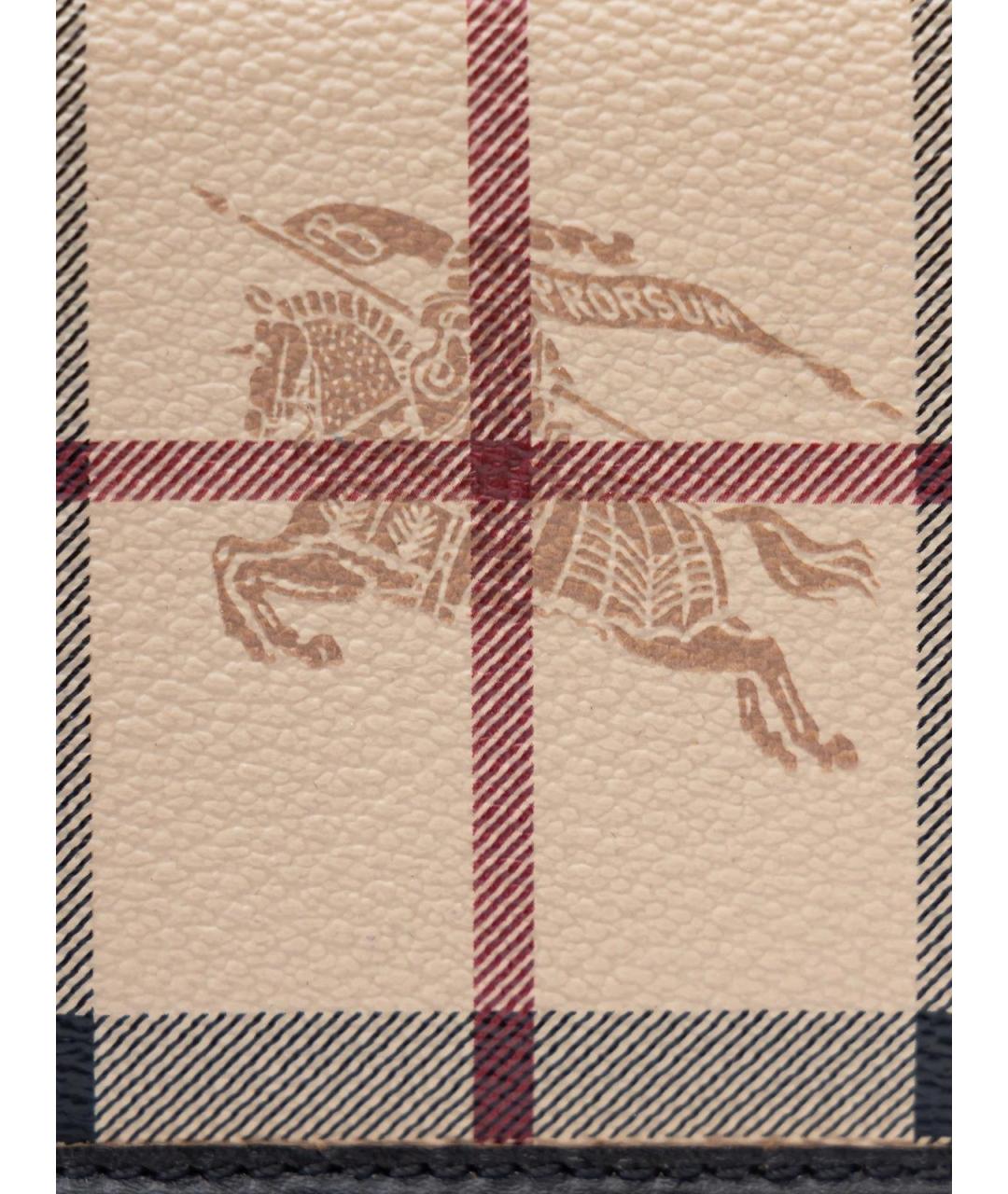 BURBERRY Бежевый кожаный кошелек, фото 4