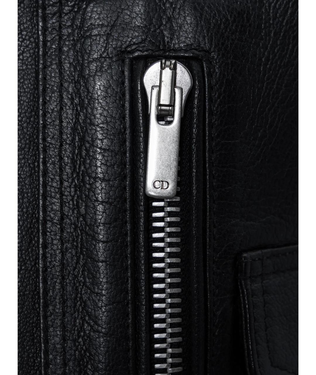 CHRISTIAN DIOR Черная кожаная куртка, фото 3