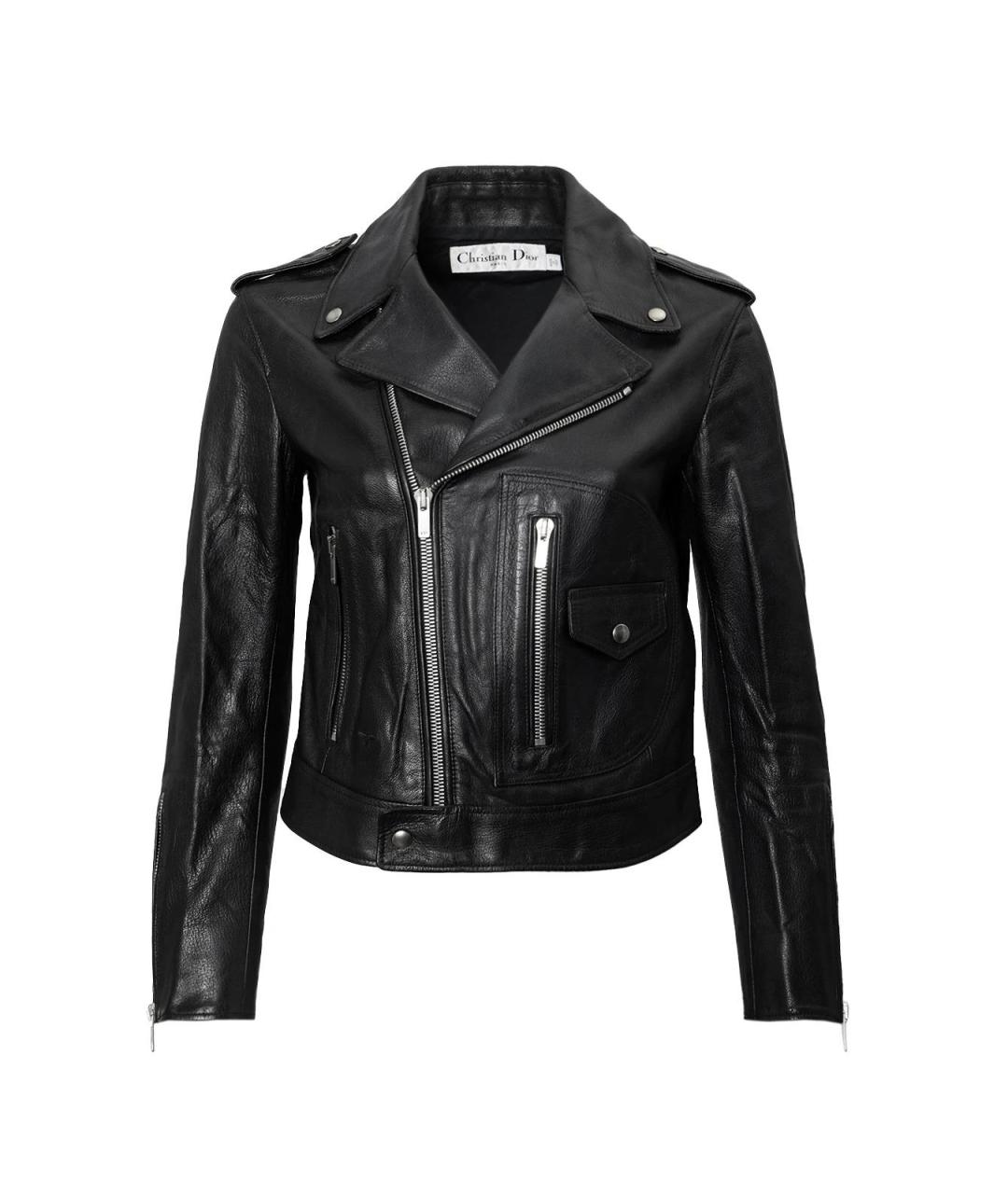 CHRISTIAN DIOR Черная кожаная куртка, фото 4
