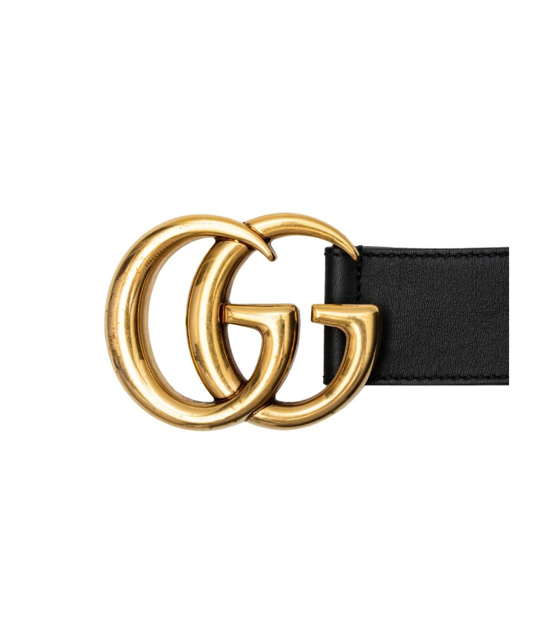 GUCCI Черный кожаный ремень, фото 2