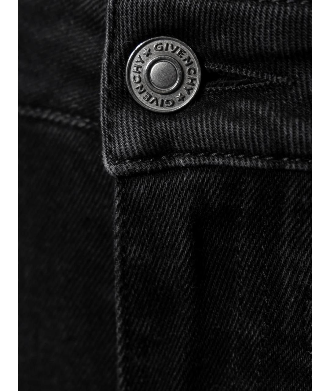 GIVENCHY Черные хлопковые прямые джинсы, фото 3