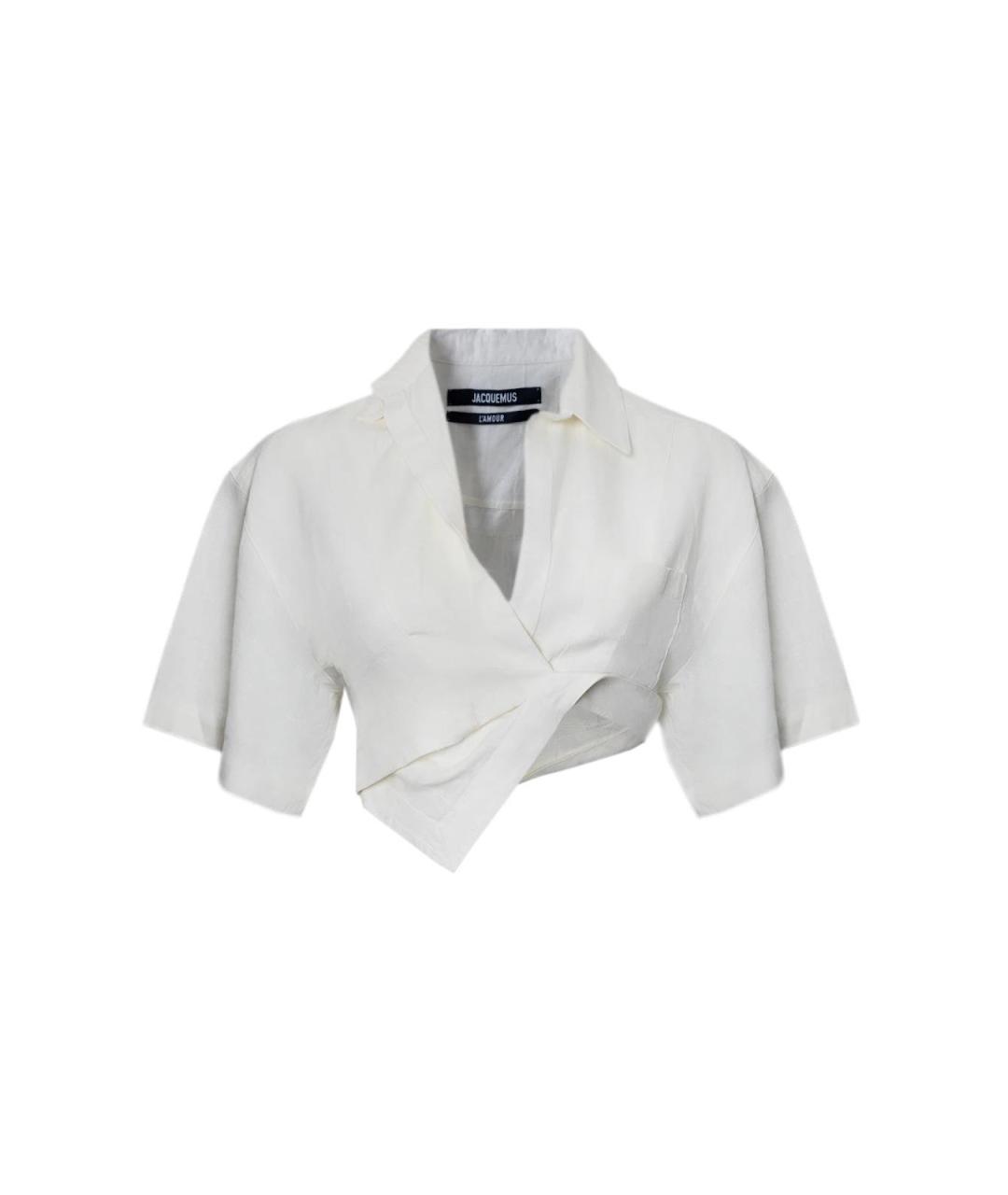 JACQUEMUS Белая хлопковая рубашка, фото 1