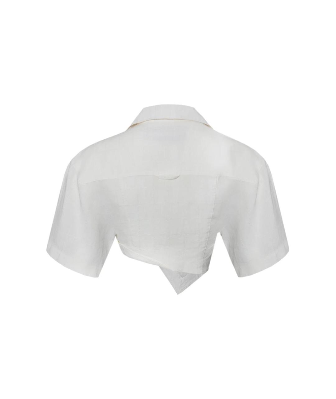JACQUEMUS Белая хлопковая рубашка, фото 2