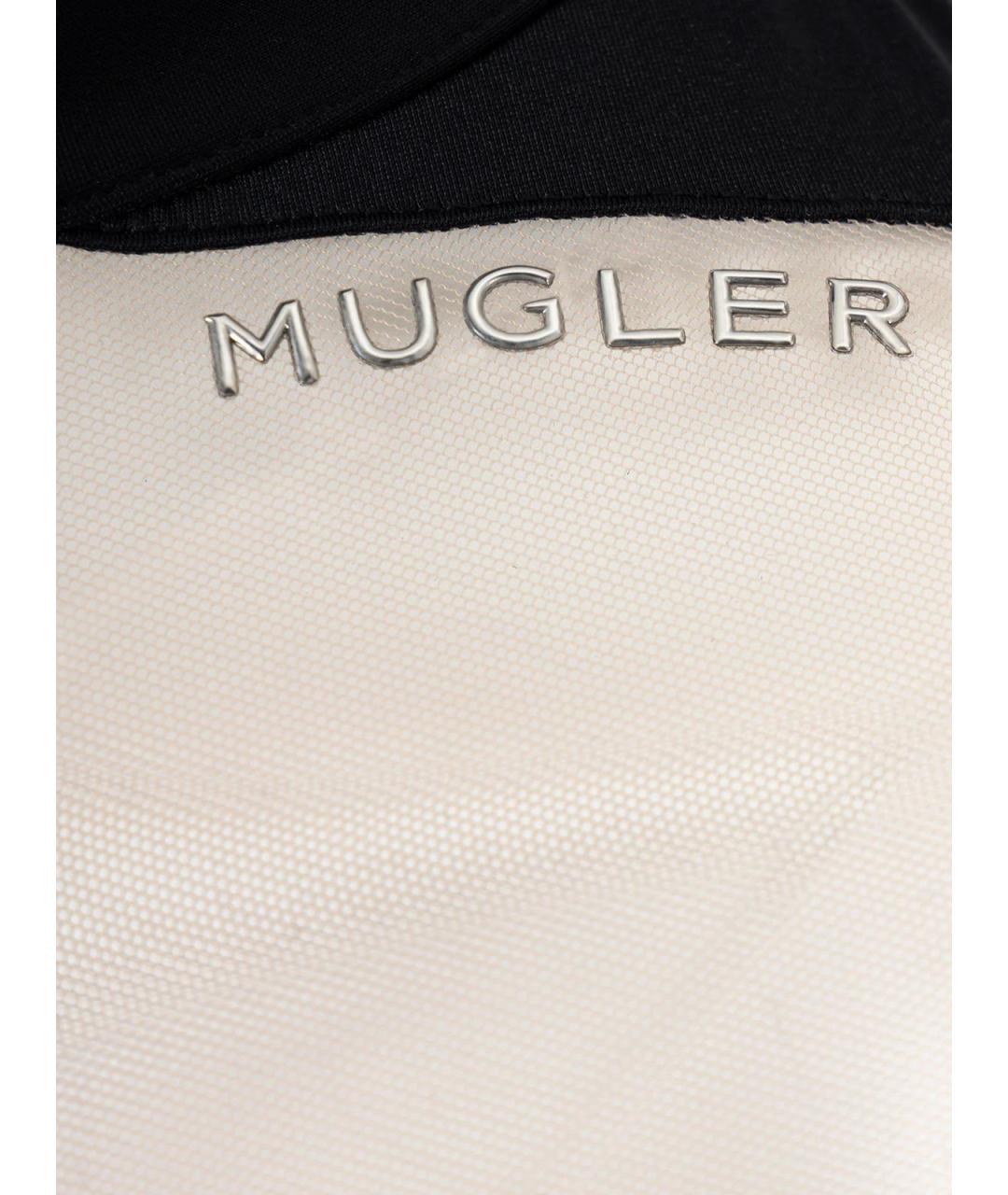 MUGLER Черный хлопковый джемпер / свитер, фото 4