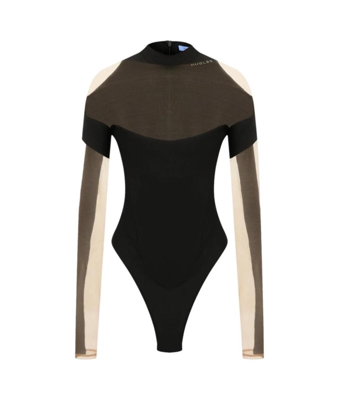 MUGLER Черный хлопковый джемпер / свитер, фото 5