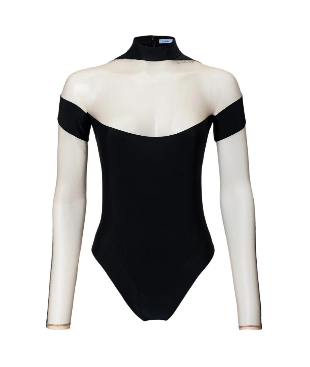 MUGLER Черный хлопковый джемпер / свитер, фото 2