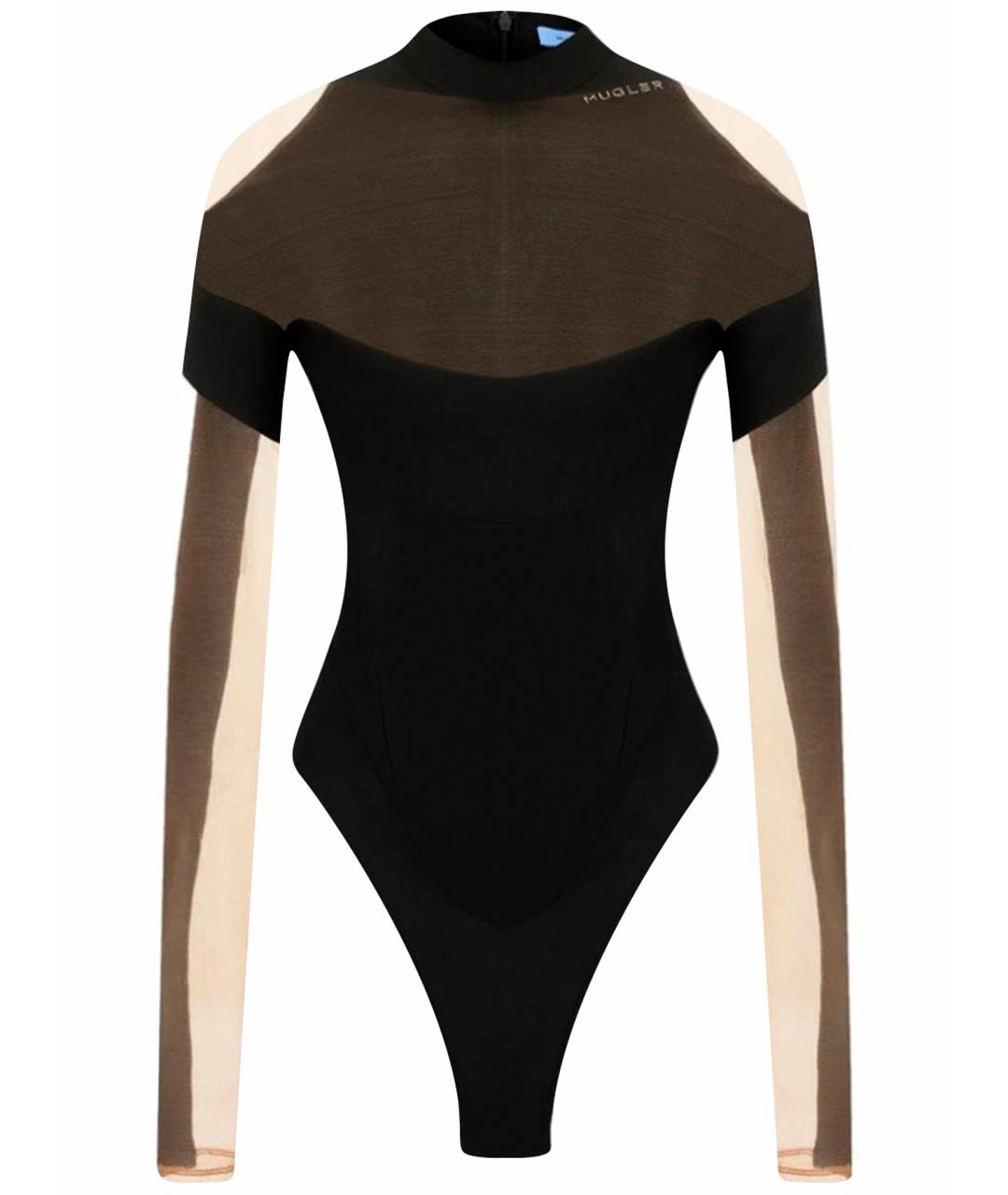 MUGLER Черный хлопковый джемпер / свитер, фото 1