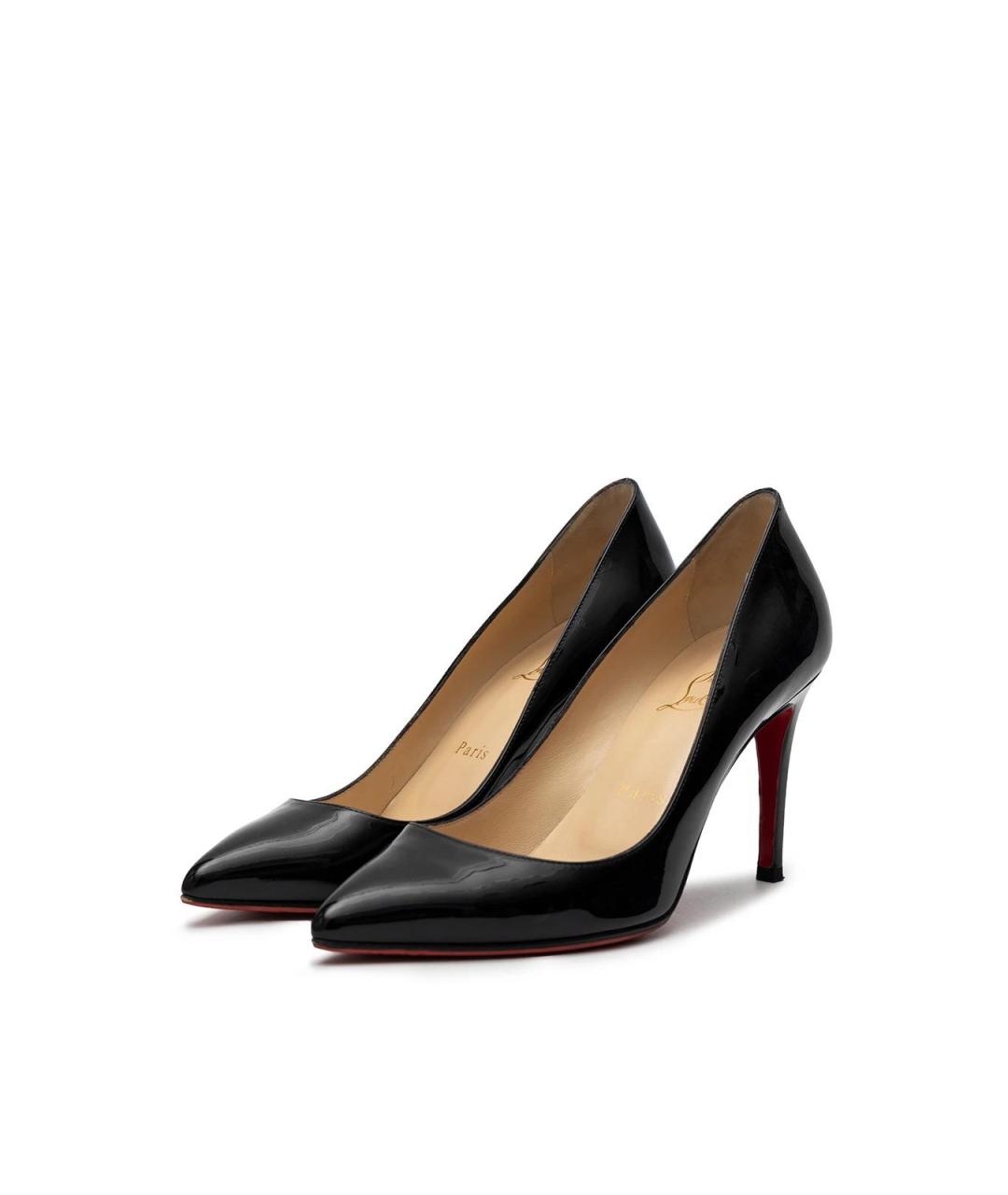 CHRISTIAN LOUBOUTIN Черные кожаные туфли, фото 2
