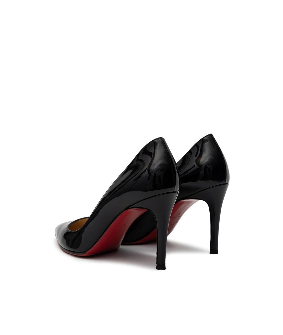CHRISTIAN LOUBOUTIN Черные кожаные туфли, фото 3