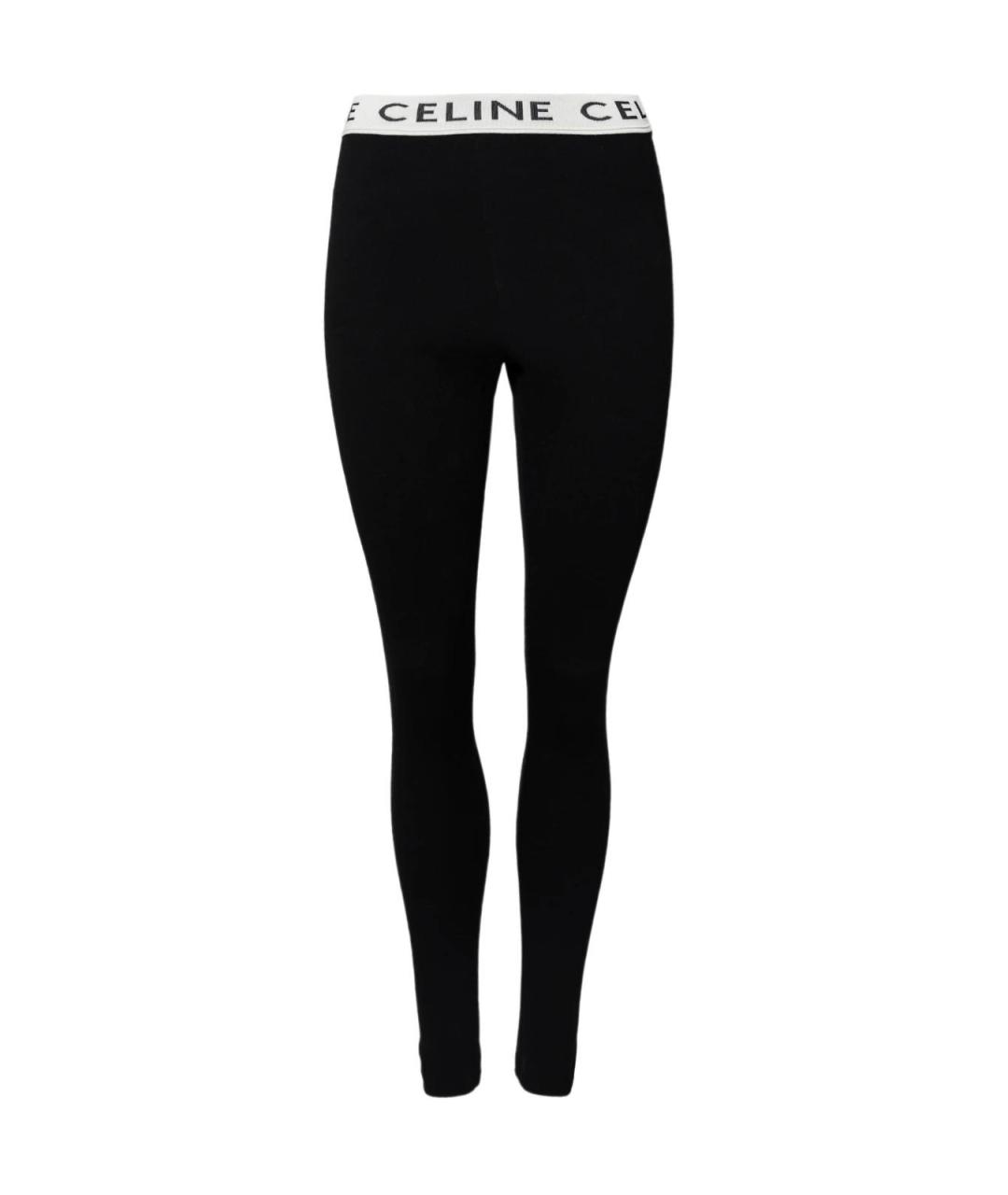 CELINE Черные хлопковые леггинсы и велосипедки, фото 1