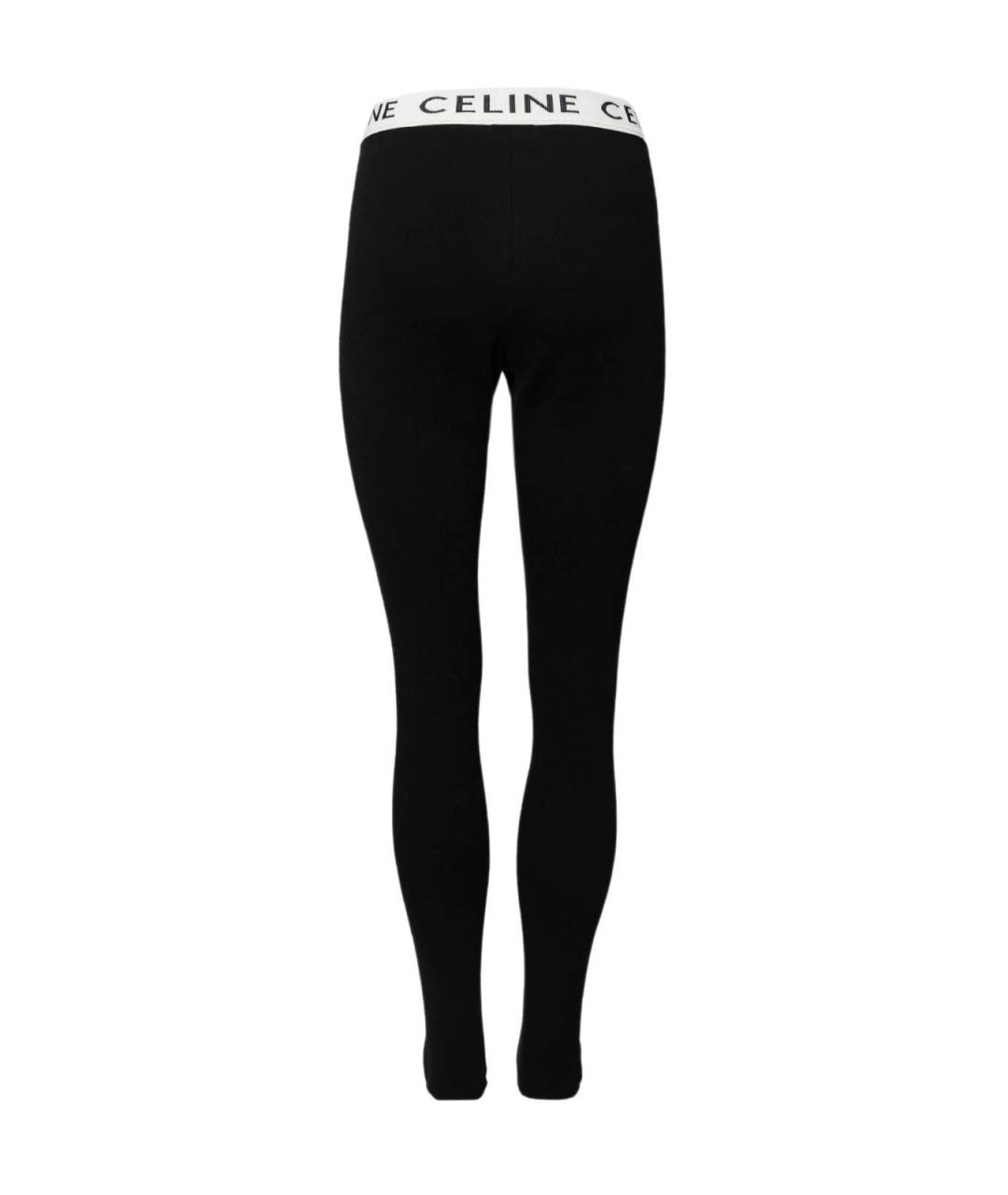 CELINE Черные хлопковые леггинсы и велосипедки, фото 2