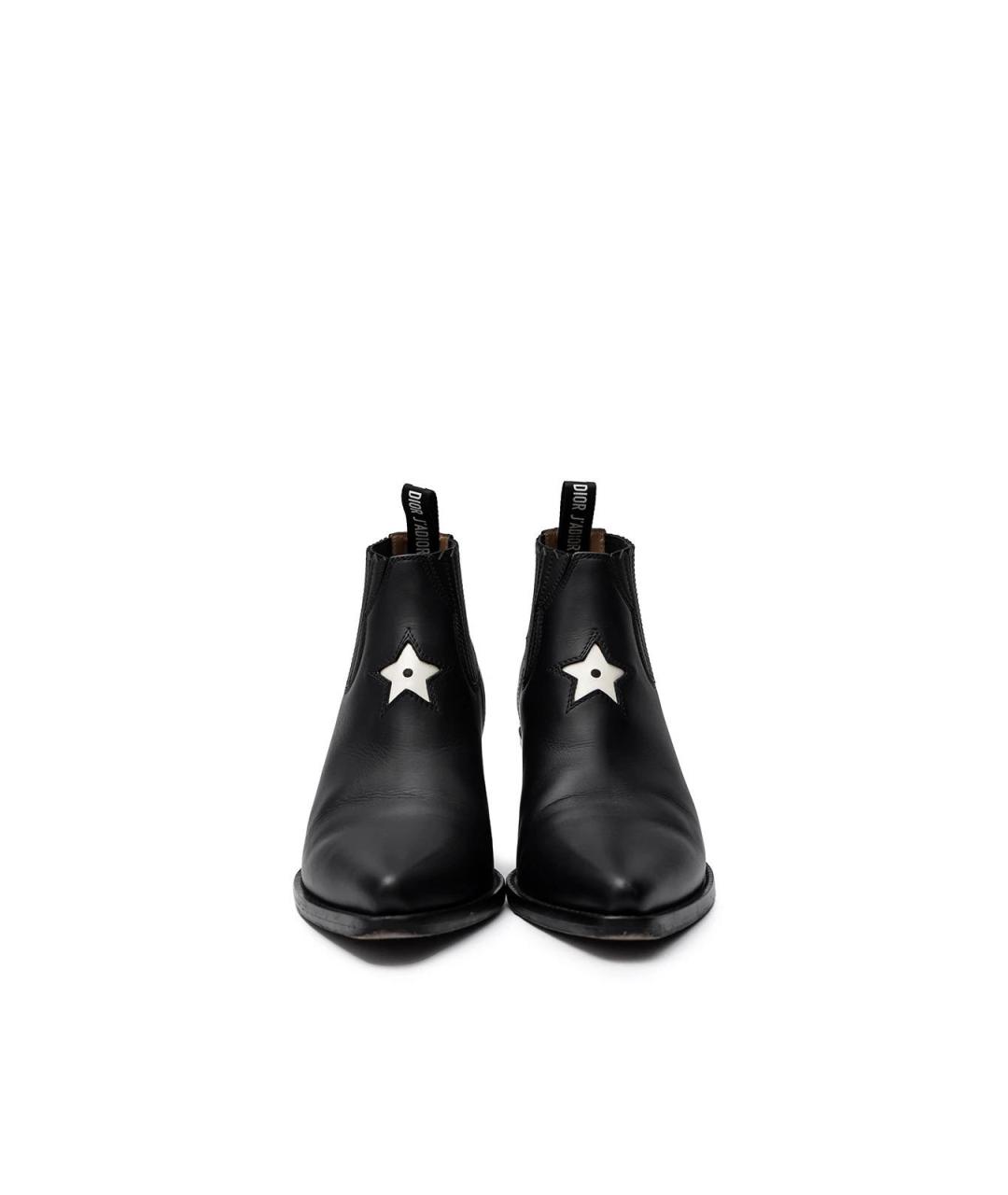 CHRISTIAN DIOR Черные кожаные ботильоны, фото 4