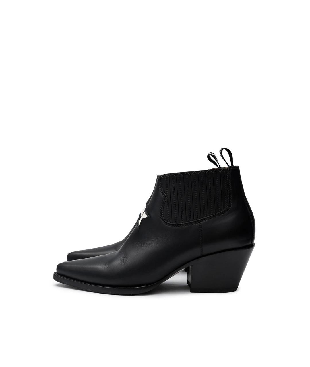 CHRISTIAN DIOR Черные кожаные ботильоны, фото 5
