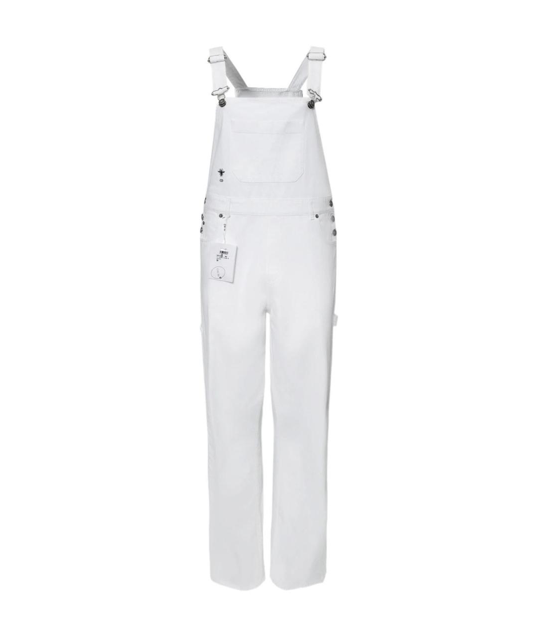 CHRISTIAN DIOR Белый хлопковый комбинезон, фото 4
