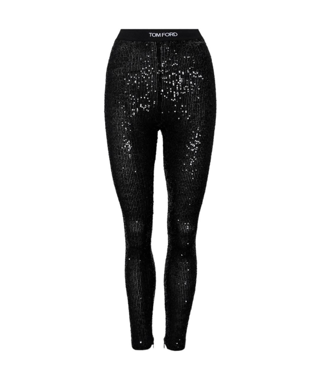 TOM FORD Черные полиэстеровые леггинсы и велосипедки, фото 1