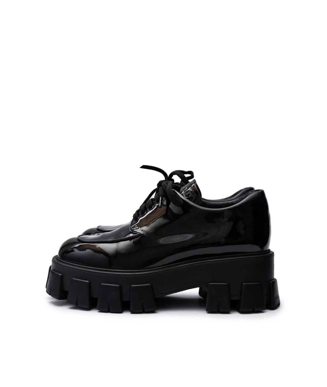 PRADA Черные кожаные ботинки, фото 5