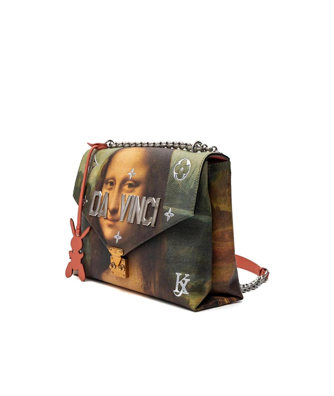 LOUIS VUITTON Зеленая кожаная сумка через плечо, фото 3