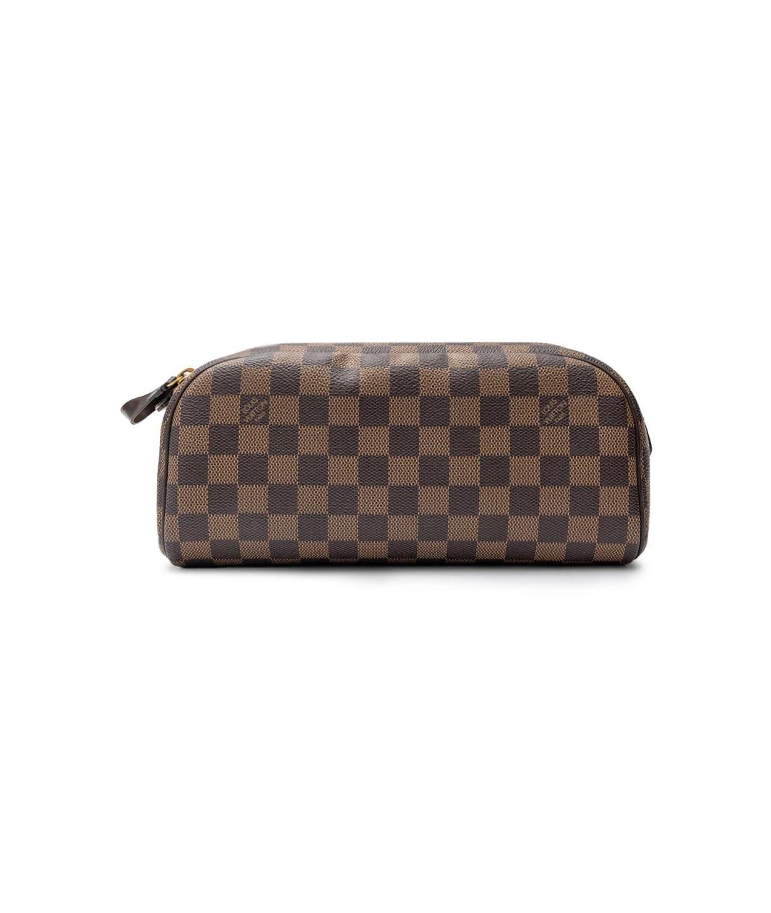 LOUIS VUITTON Коричневая кожаная косметичка, фото 1