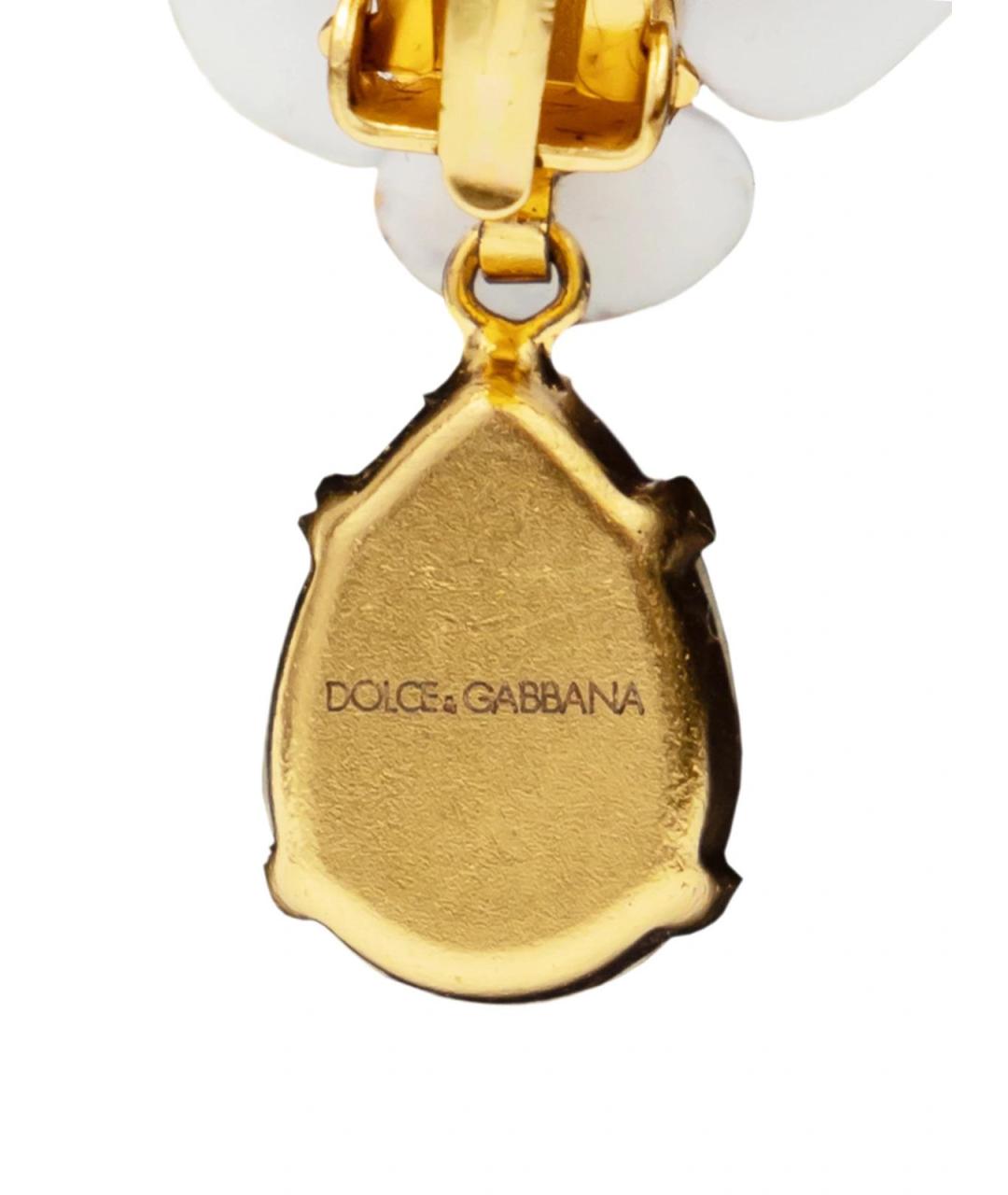 DOLCE&GABBANA Золотые металлические серьги, фото 3