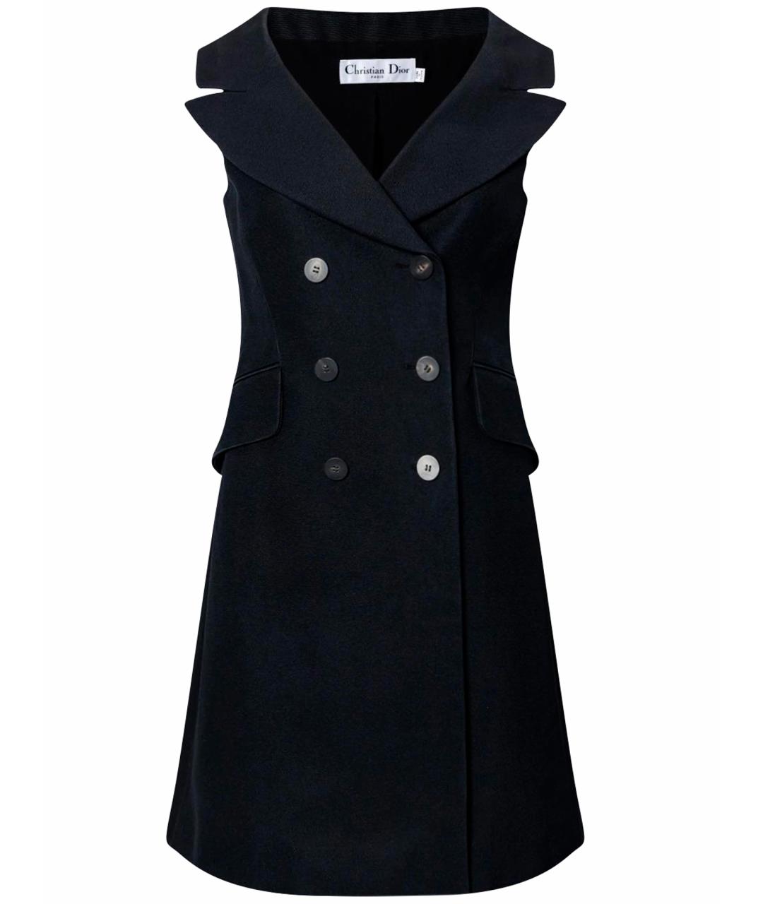 CHRISTIAN DIOR Черное шелковое повседневное платье, фото 1