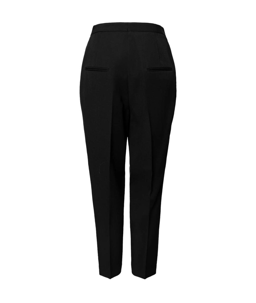 SAINT LAURENT Черные шерстяные прямые брюки, фото 2