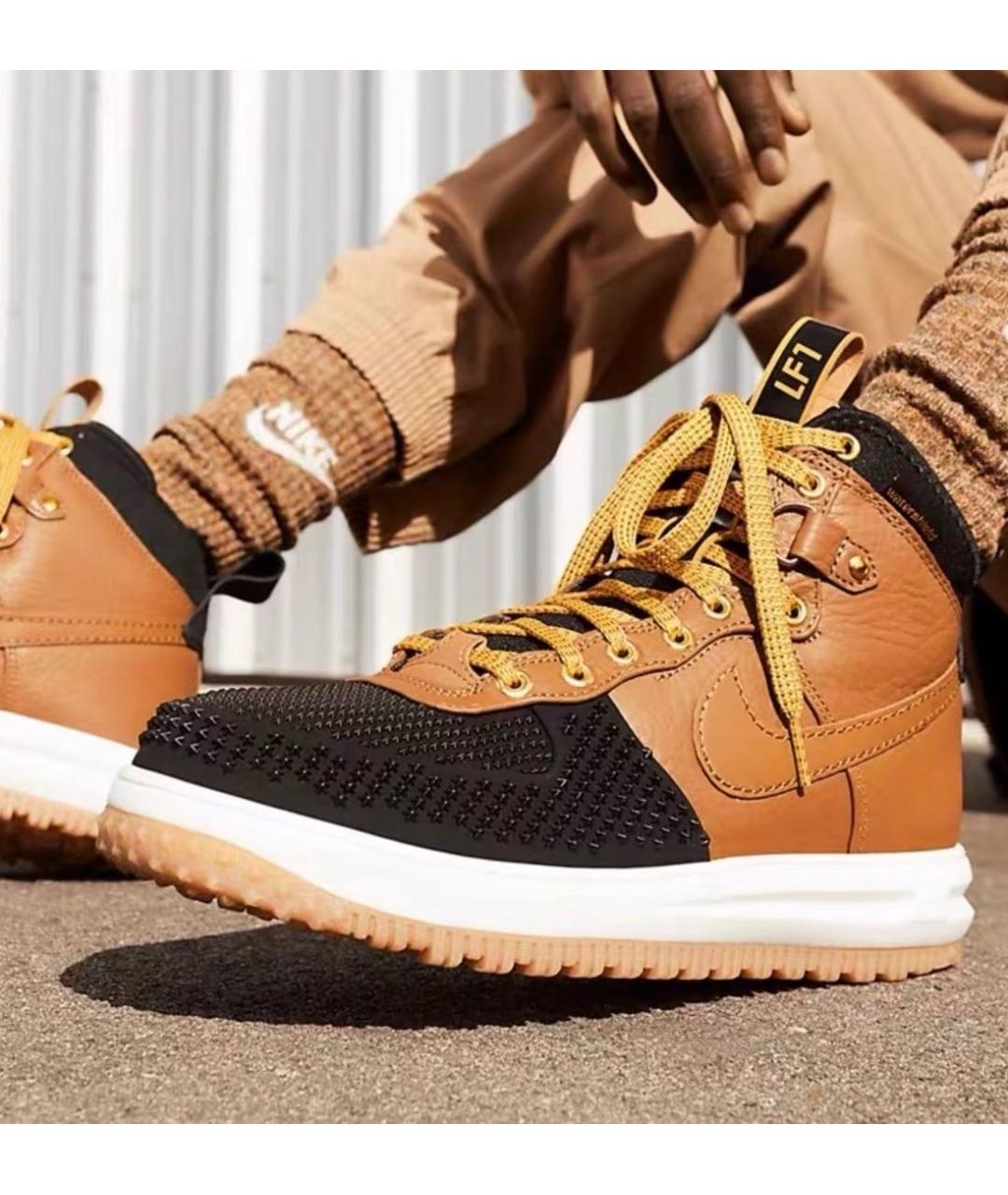 NIKE Горчичные высокие кроссовки / кеды, фото 8