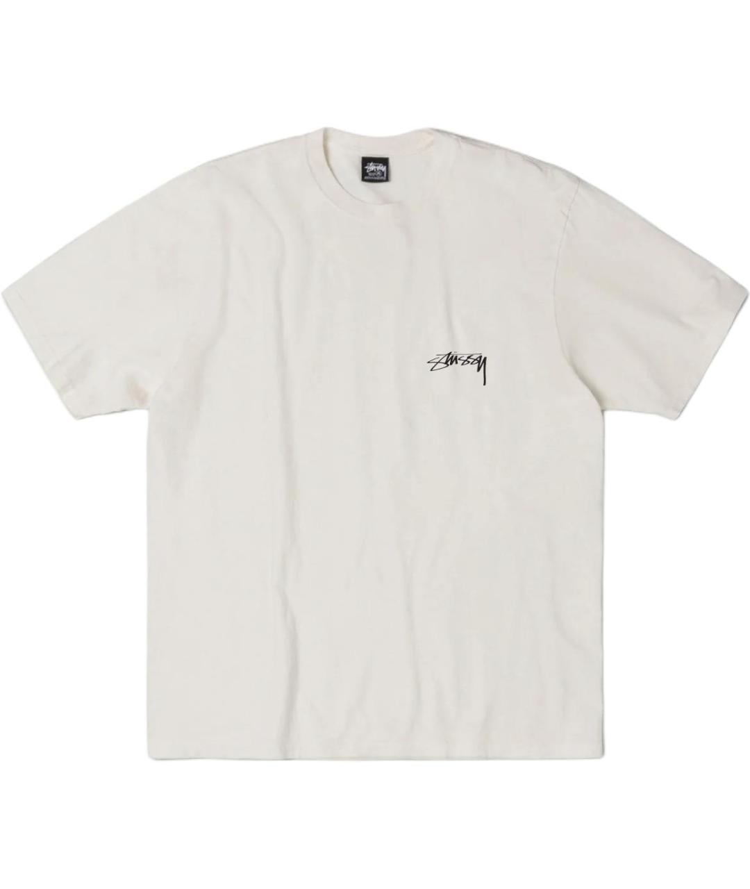 STUSSY Белая хлопковая футболка, фото 1