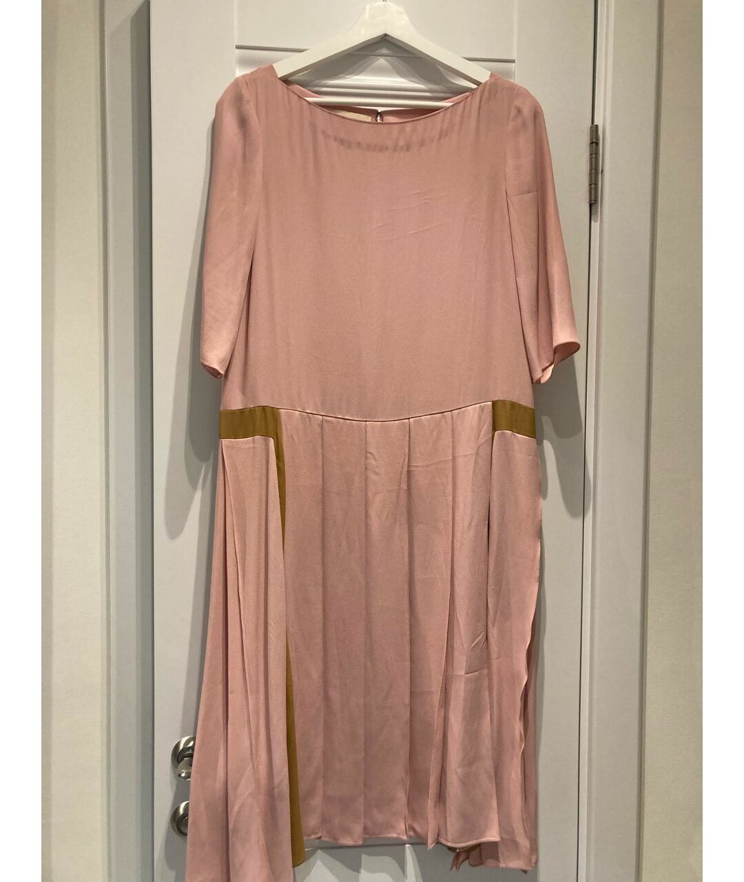 MARNI Розовое шелковое повседневное платье, фото 5