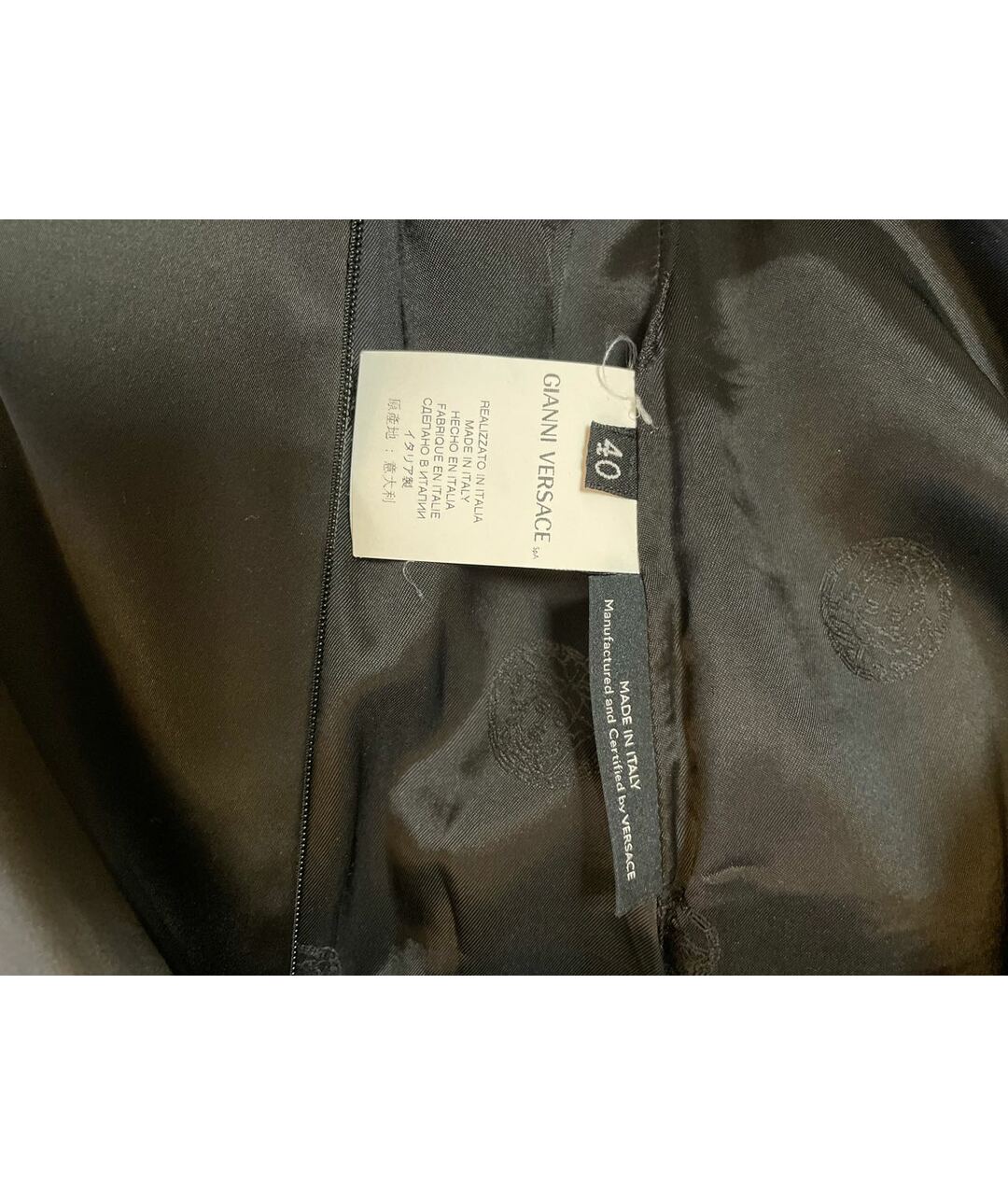 VERSACE Черная ацетатная юбка миди, фото 6