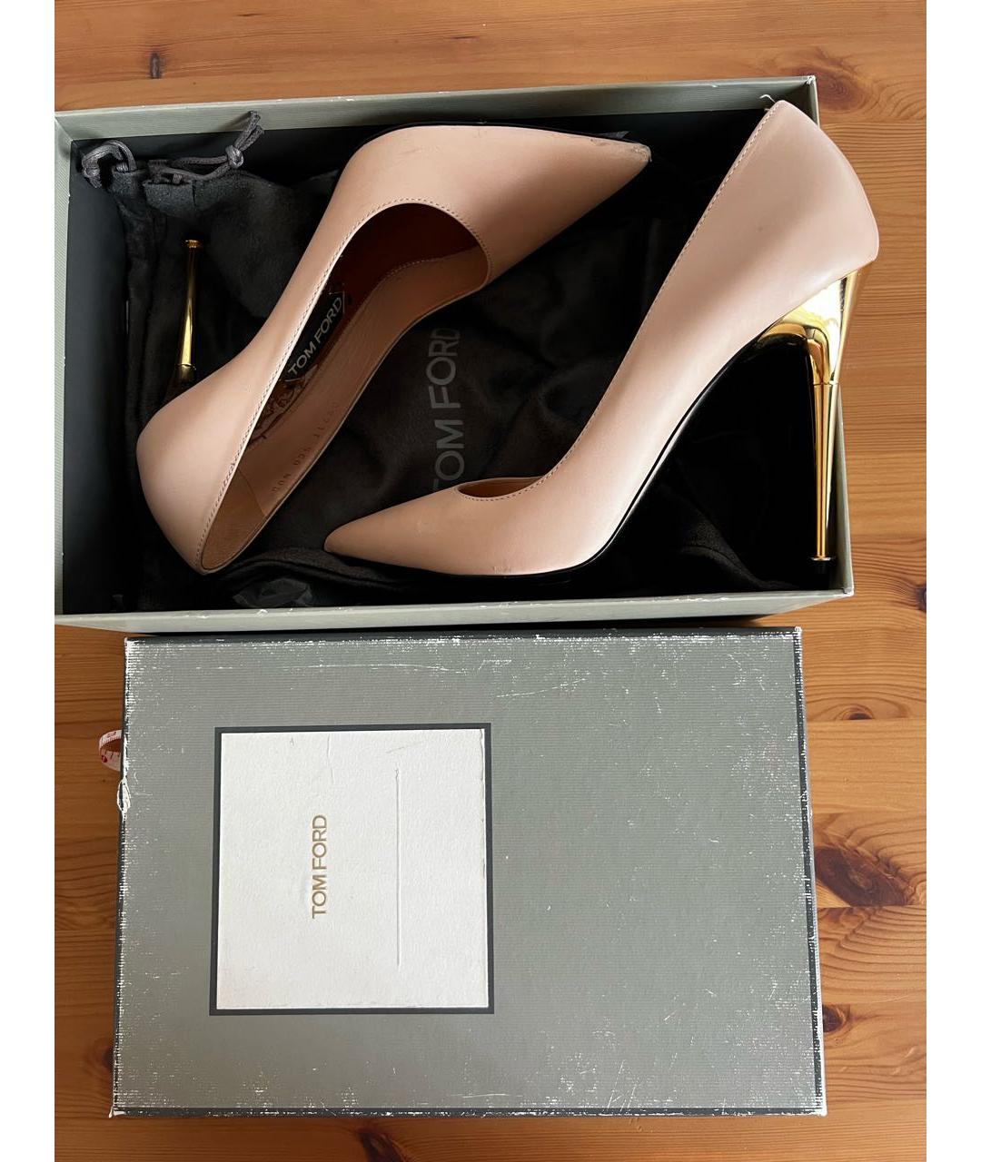 TOM FORD Розовые кожаные туфли, фото 3