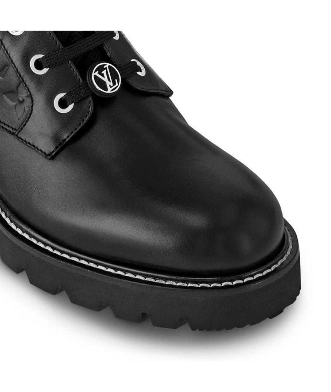 LOUIS VUITTON Черные кожаные сапоги, фото 3