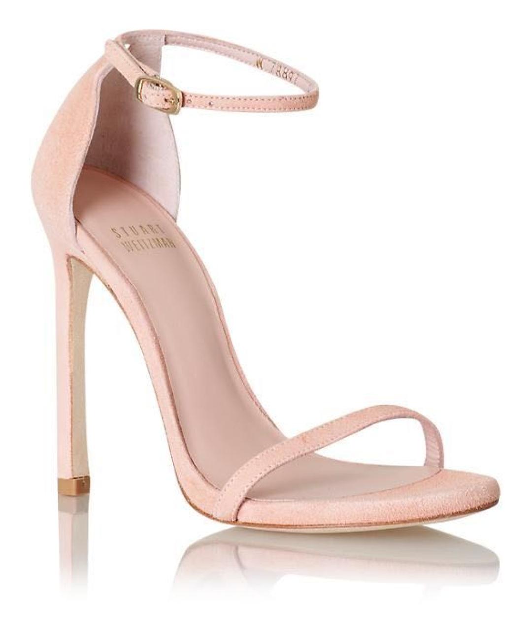 STUART WEITZMAN Бежевые замшевые босоножки, фото 6