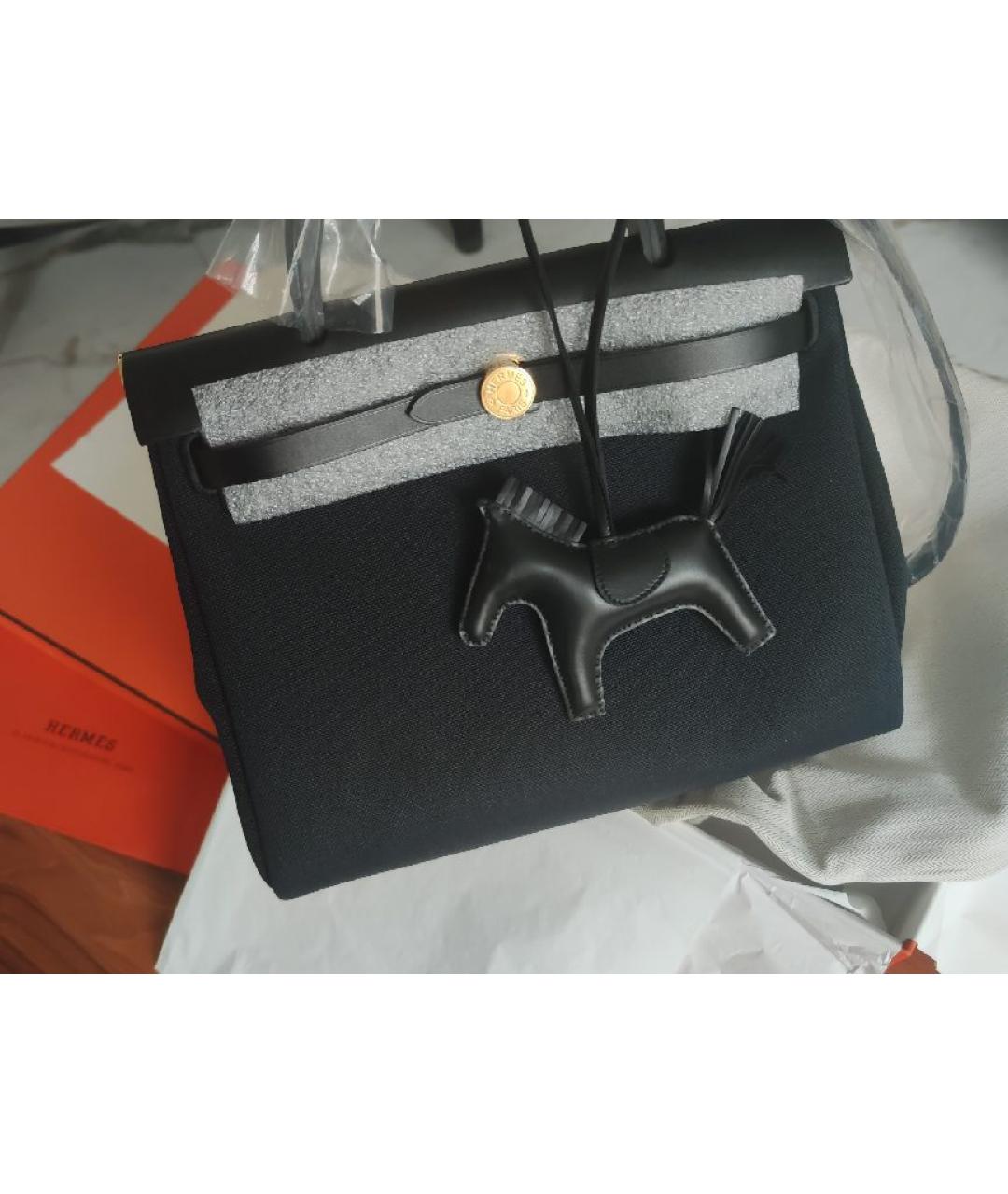 HERMES Черный брелок, фото 3