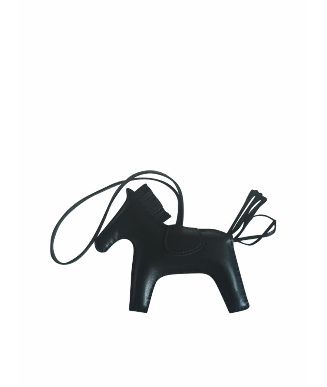 HERMES Черный брелок, фото 1