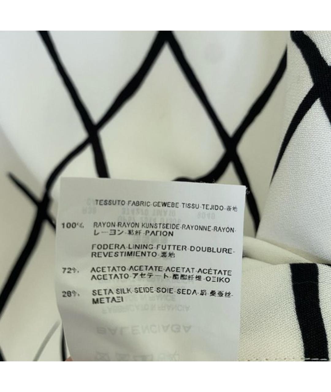 BALENCIAGA Белое вискозное повседневное платье, фото 4