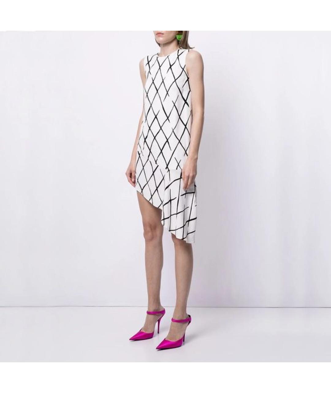 BALENCIAGA Белое вискозное повседневное платье, фото 5