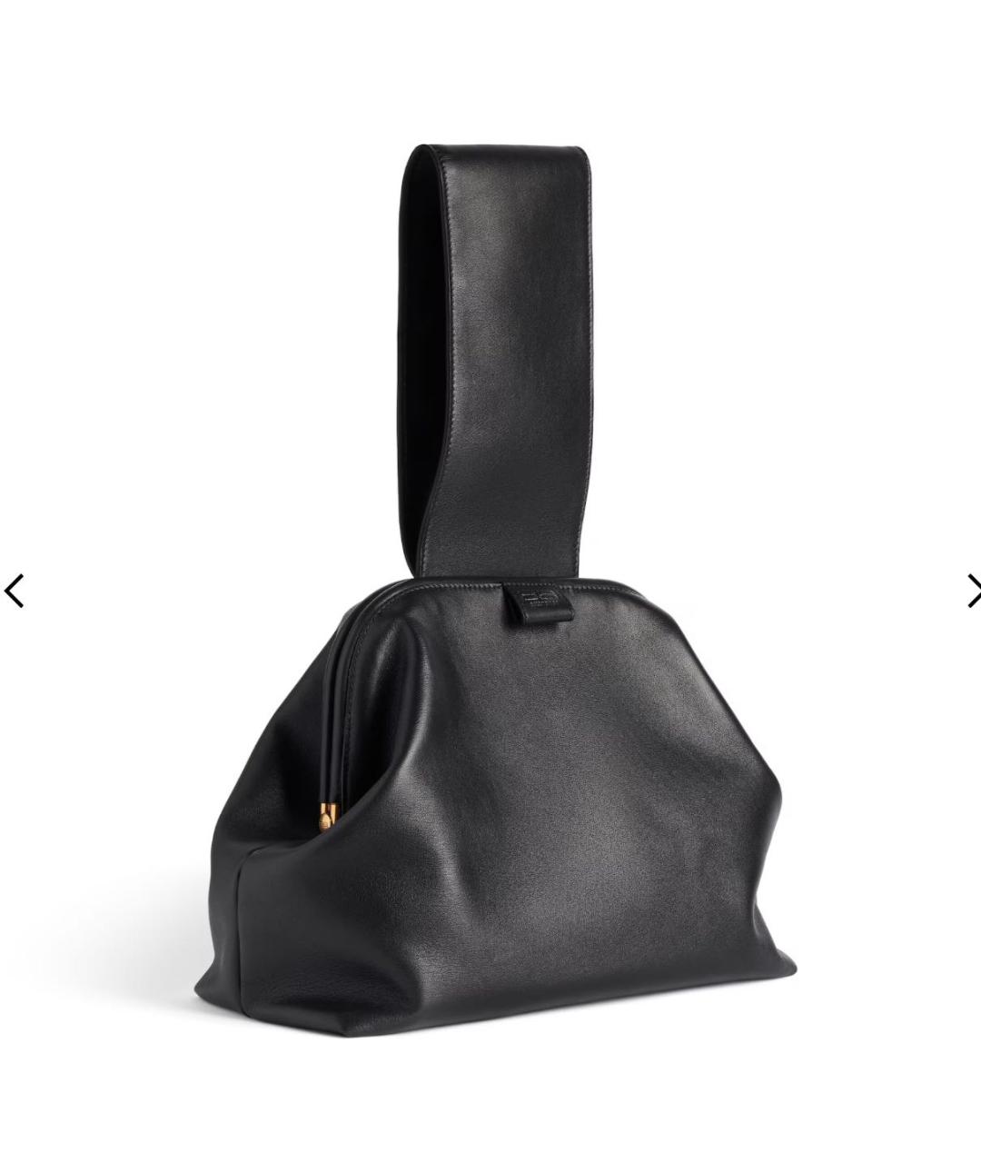 BALENCIAGA Черная кожаная сумка тоут, фото 3