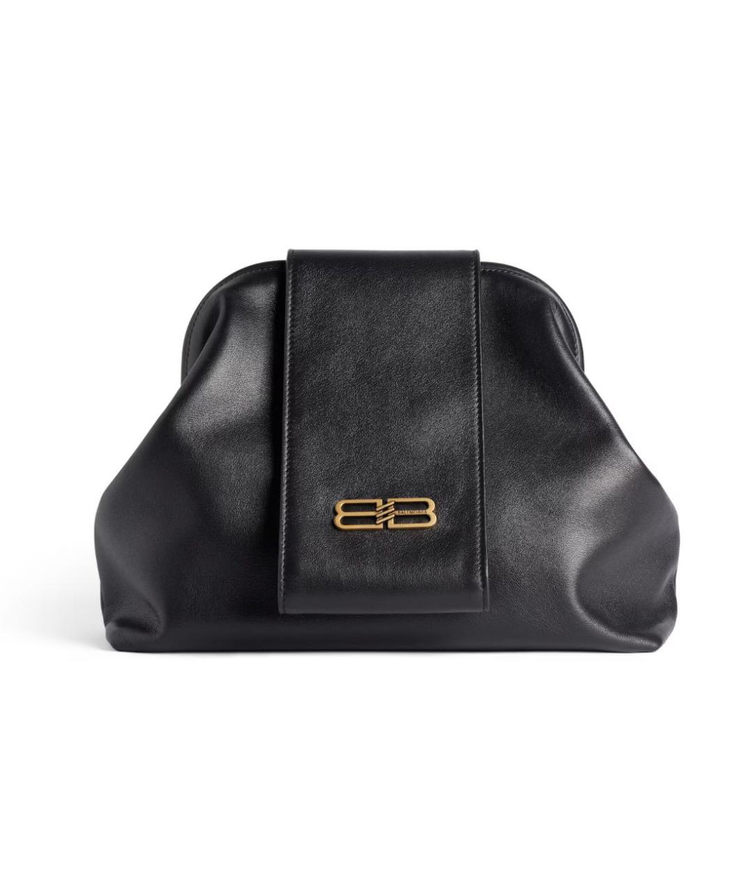 BALENCIAGA Черная кожаная сумка тоут, фото 1