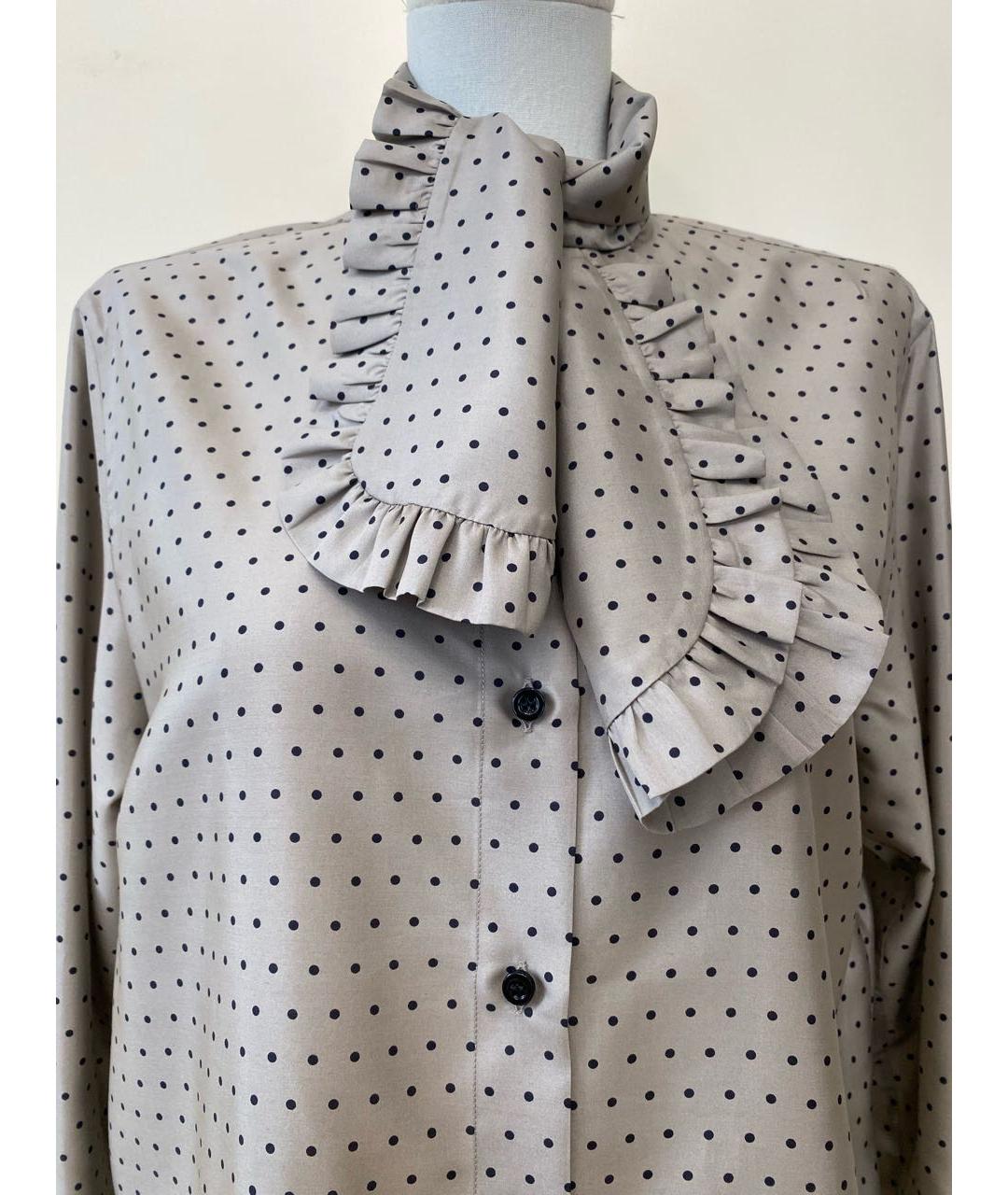 CHRISTIAN DIOR Серая шелковая блузы, фото 2
