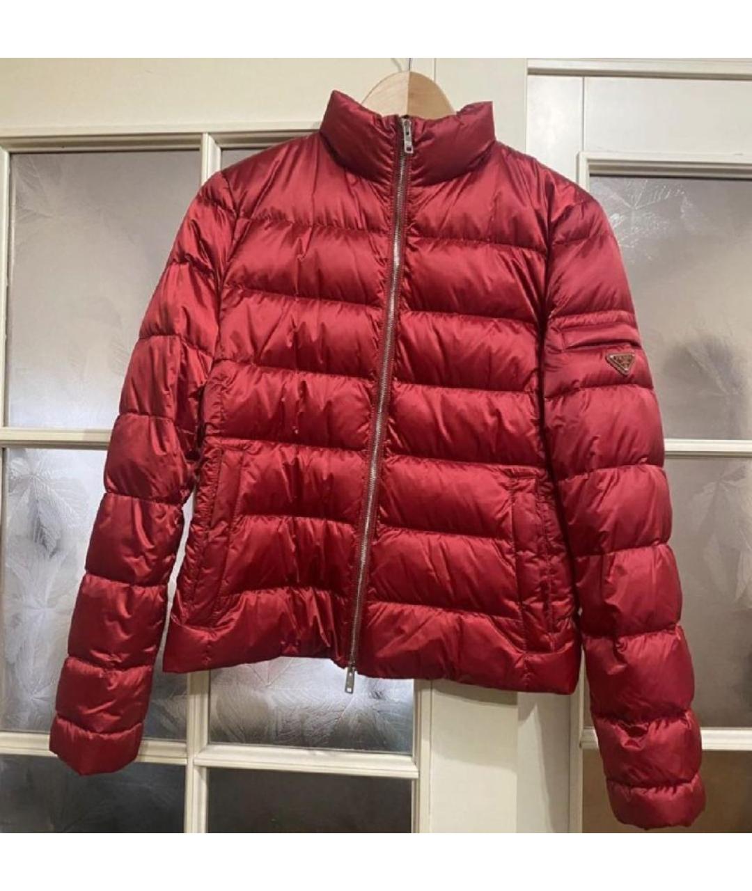 PRADA Красная полиамидовая куртка, фото 9